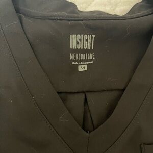 Black Insight Med Couture Scrub Top